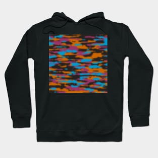 Camouflage Blue Orange Black Hoodie